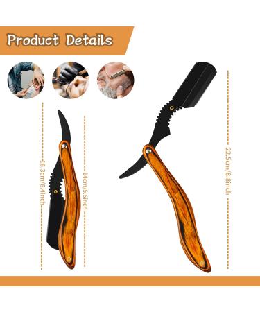 Buy Wooden Straight Razor - Stainless Steel Vintage Barber Razor for Men | Close Shaving Manual Shaver for Barbershop & Salons Black - Buy Online on GoSupps.com