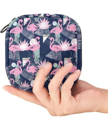 Flamingo Menstrual Pad Storage Bag - Portable, Multicolored Sanitary Napkin Holder for Women and Teen Girls - Pack of 18 - Buy Online on GoSupps.com