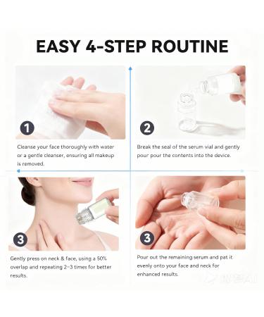 Beauty Micro-Infusion System with 3* Hyaluronic Acid Serum Even Application Design Smooth-Glide Use for Daily Skincare Routine (1*Applicator +3*Serum) - Buy Online on GoSupps.com