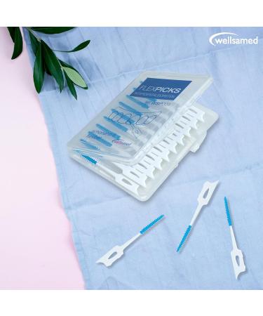 Wellsamed FlexPicks - 20 Interdental Brushes with Flexible Rubber Bristles for Effective Teeth Cleaning | International Shipping - Buy Online on GoSupps.com