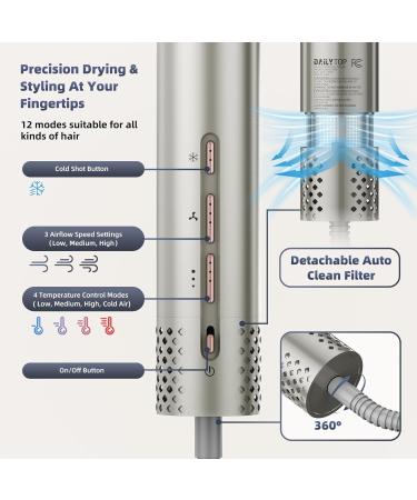 Replacement Hair Styler for Shark | 5-in-1 Blow Dryer Brush 110 000 RPM | Auto Wrap Curlers for Curling Volumizing & Straightening - Fast Drying Mid - Buy Online on GoSupps.com