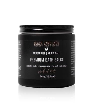 Sels de bain de qualit sup rieure pour lui m lange de sels de lave noire hawa enne et de la mer Morte qui hydrate et rajeunit la peau sels de bain de luxe pour homme (zeste de boise Woodland Zest