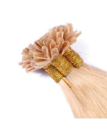 Keratin Bonding #18 Nature Ashblond 60cm 50 Strands 100% Remy Real Hair U-Tip Extensions by Novon Hair - Premium Quality Hair Extensions for International Shipping - Buy Online on GoSupps.com