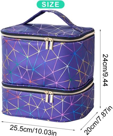 Nail Kit Organizer Nail Supplies Organizer | Nail Storage Organizer Sponge Partitions Nail Polish Bag Organizer Sturdy Handle for Nail Polish Blue - Buy Online on GoSupps.com