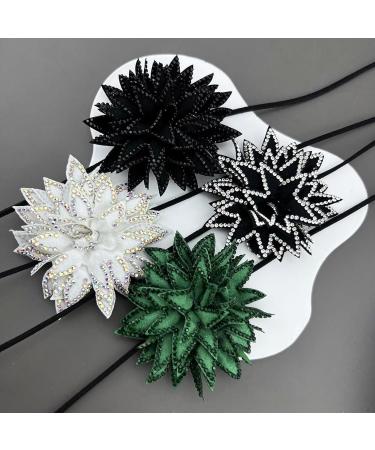 Buy Southjieling Vintage Flower Necklace | Unique Stylish Diamond Jewelry | Silver Fabric Necklace for Daily Use - Buy Online on GoSupps.com