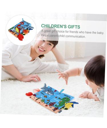 Ibasenice 4-Piece Soft Fabric Tail Towel Book Set for Toddlers | Early Education Animal Knowledge & Crackling Books | Peach Skin Baby Bath Books - Buy Online on GoSupps.com