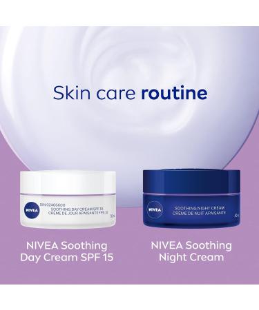 NIVEA Soothing Night Face Cream 24H Moisture 50 mL | Night Face Moisturizer for Sensitive Skin with Grape Seed Oil Night Cream - Buy Online on GoSupps.com