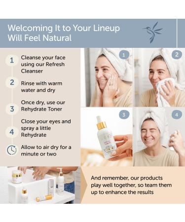 Rehydrate Facial Toner for Women | Hypoallergenic Vegan Acne Solution | Hydrating Witch Hazel & Hyaluronic Acid | 4 Oz Pore Minimizer - Buy Online on GoSupps.com