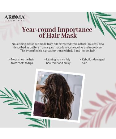 AROMA DEAD SEA Black Mud & Argan Oil Hair Mask | Intense Hydration & Nourishment for Dry Damaged Hair | Revitalize Strengthen Restore Shine - Buy Online on GoSupps.com
