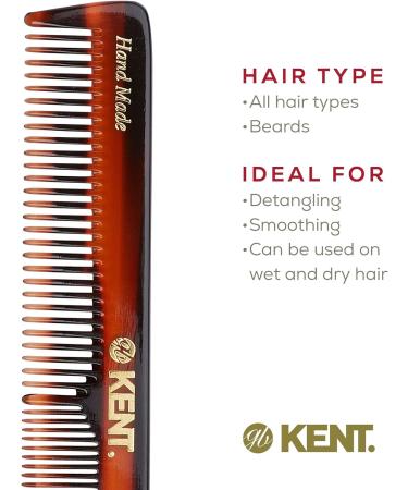 Kent Brushes Handmade Comb A 2T - Medium Size Coarse and Fine Comb - Buy Online on GoSupps.com