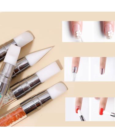 Vaceer 5Pcs Nail Art Sculpture Pen Set with Acrylic Rhinestone Handle - Double Ended Design and Painting Tool for Manicure - Buy Online on GoSupps.com