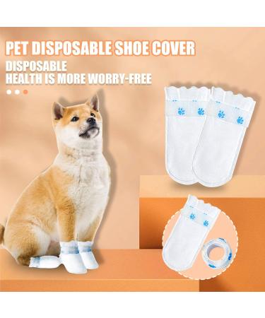 Disposable Dog Socks 20 Pcs Adjustable Disposable Dog Shoes Boots Dirt-Proof Pet Socks Dog Paw Protectors Foot Cover with Self Adhesive Bandage for Outdoor Indoor Walking (Small) - Buy Online on GoSupps.com
