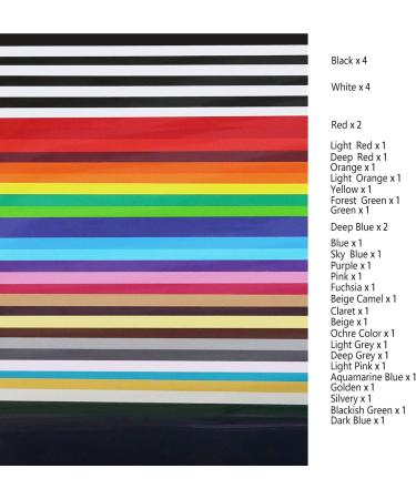 Caregy Heat Transfer Vinyl for T-Shirts 12x10 - 36 Sheets HTV Bundle in 36 Colors - Buy Online on GoSupps.com