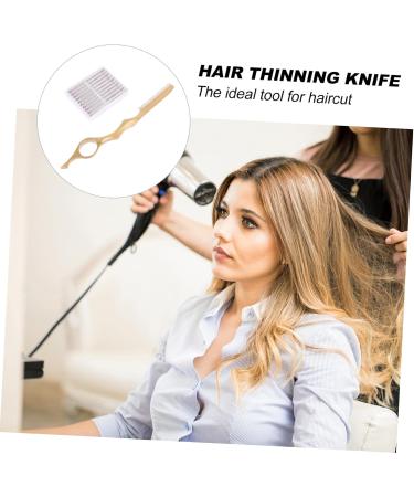 Buy Minkissy Thinning Hair Razor Set | Rustproof Steel Hair Styling Tool | 18x2cm Golden Manual Cutter for Salons - International Shipping Available - Buy Online on GoSupps.com