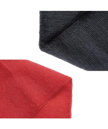 Japanese Made Extra Rough Exfoliating Washcloth Set - Back Scrubber for Dead Skin Cell Removal - Loofah for Women and Men - Special Texture for Fluffy Foam Lather - 2pcs Set (Red Gray) - Buy Online on GoSupps.com