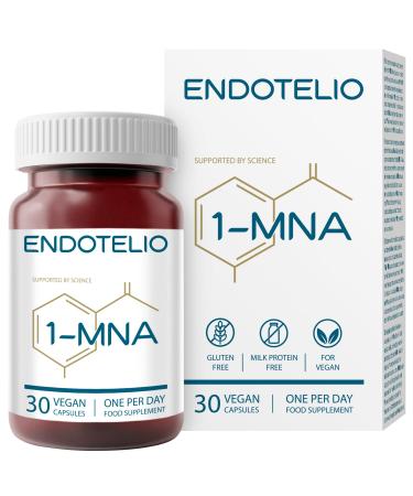 Endotelio 1-MNA Anti-Aging Supplement Optimizes NAD+ Biohacking Cell Health Support Scientifically Formulated with Enhanced Bioavailability 30 Capsules