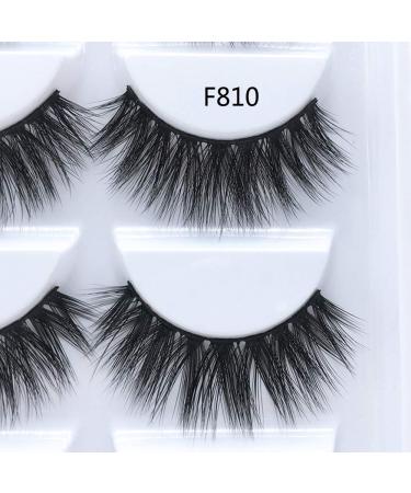 Shop 3D False Eyelashes - 5 Pairs Handmade Faux Mink Thick & Fluffy Reusable Lashes for Stunning Makeup - Buy Online on GoSupps.com