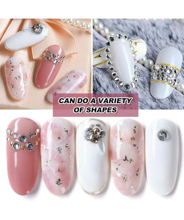 Rhinestones 2000 Pcs Crystal Nail Rhinestones Flatback Gems for Crafts Clothes Make Up 6 Sizes Nails Round Rinestone Gems Set for Craft Face Nail Art - Buy Online on GoSupps.com