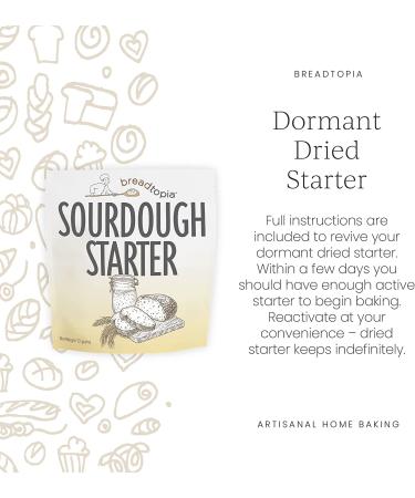 Breadtopia Sourdough Starter (Dry) - Organic & Non-GMO | Easy Instructions | Homemade Sourdough Bread - Buy Online on GoSupps.com