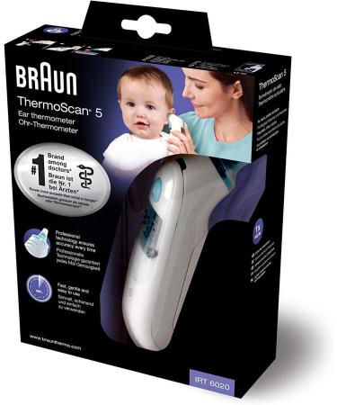 Braun ThermoScan 5 Ear Thermometer - Accurate Fever Measurement & Fast Results - Buy Online on GoSupps.com