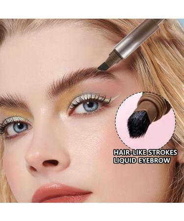 Fablefemme Instant Brow Brush Instant Brow Brush Wild Eyebrow Brush Eyebrow Pencil with A Micro-Fork Tip Applicator Smudge-Proof Liquid Eyebrow Pencil Lasts All Day Easy to Use (#04) - Buy Online on GoSupps.com