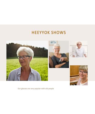 HEEYYOK Women's Reading Glasses 1.25 - 5-Pack with Sun Readers for Outdoor Reading - Spring Hinge, Mix Color - Pack of 5 - Buy Online on GoSupps.com