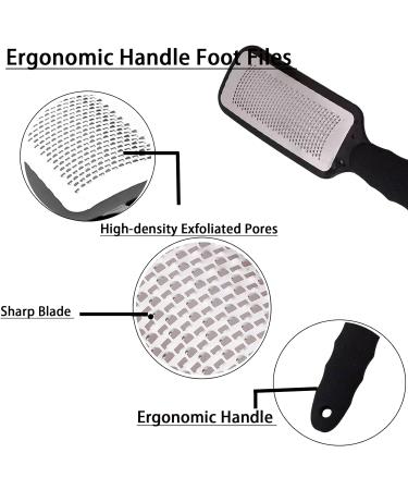 Stainless Steel Foot Callus Remover - Professional Pedicure Tool for Hard, Tough Skin - Home & Salon Use (Black) - Buy Online on GoSupps.com