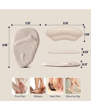 Metatarsal Pads for Women - Heel Inserts to Reduce Foot Pain & Prevent Sliding - Comfortable Shoe Inserts (Pale Apricot - Buy Online on GoSupps.com