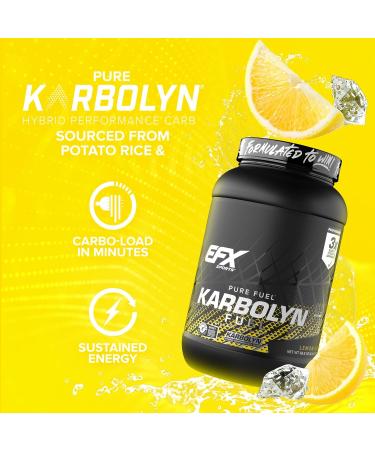 EFX Sports Karbolyn Fuel | Fast-Absorbing Carbohydrate Powder | Carb Load, Sustained Energy, Quick Recovery | Stimulant Free | 36 Servings (Lemon Ice) Lemon Ice 4.4 Pound - Buy Online on GoSupps.com