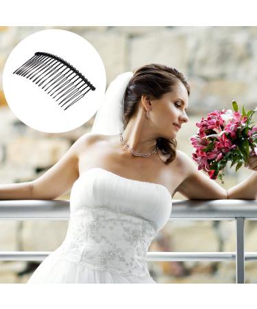5 Pieces 20 Teeth Wire Hair Clip Combs for Bridal Wedding Veil, Black - Pack of 1 - Buy Online on GoSupps.com
