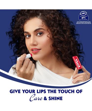 Nivea Lip Care Fruity Shine Strawberry 4.8g - Moisturizing Lip Balm for Soft, Smooth Lips - Buy Online on GoSupps.com