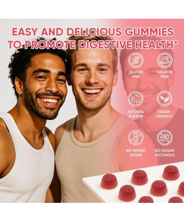 6525080 Clean Prebiotic Fiber Gummy Clean Fiber Gummies for Men Men Prebiotic Supplement for Digestive Gut Health Non-GMO 60 Gummies / 4g Fibers Per Serving - Buy Online on GoSupps.com