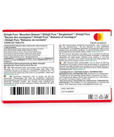 Shilajit Mumiyo Altai Mountain Balm 60 tablets of 0.2 g 100% NATURAL Product - Buy Online on GoSupps.com