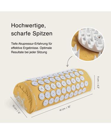 Shaktimat Acupressure Pillow - Original Since 2007 for Relaxation | Yellow | Ideal for Neck Shoulder & Head Relief | Perfect for Beginners | International Shipping Available - Buy Online on GoSupps.com