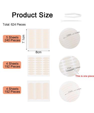 Buy Neoreser 624 Double-Sided Eyelid Tapes - Waterproof Invisible Stripes with Tweezers | Perfect for International Shipping - Buy Online on GoSupps.com