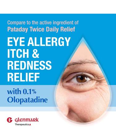 Olopatadine Eye Drops 0.1% | Fast Relief from Allergies Redness & Itching | Antihistamine for Pollen Pet Dander & More - 5ml - Buy Online on GoSupps.com