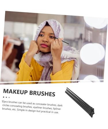 Didiseaon 12pcs Eyeliner Brush Eye Shadow Brush Brow Brush Eyeliner Brushes Eye Shadow for Makeup Miss Girl 14.5x0.7x0.5cm Black - Buy Online on GoSupps.com