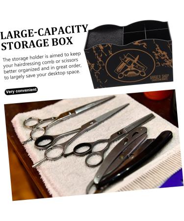 Frcolor 3-Piece Hair Styling Tools Storage Box - Multifunctional Organizer for Hairdresser Tools - Black 17.4x11.5cm - Perfect Scissors and Accessories Container - Buy Online on GoSupps.com