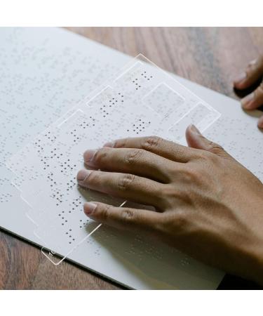Healeved Braille Card Acrylic Braille Label Card Braille Card Board Outdoor Braille Sign Braille Attention Card for Blinder Accessory - Buy Online on GoSupps.com