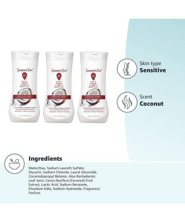 Summer's Eve Simply Cleansing Wash - Coconut Water 12 fl oz | pH-Balanced Feminine Hygiene - Buy Online on GoSupps.com