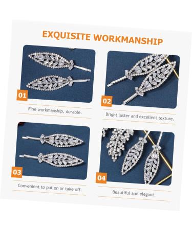 Ipetboom 4 Pairs Rhinestone Hair Clip Hair Barrettes for Women Rhinestone Hair Barrette Silver Hair Clips Silver Headpiece Bridal Hair Accessories Bobby Pin Zinc Alloy Bang Clip Girl Wild - Buy Online on GoSupps.com