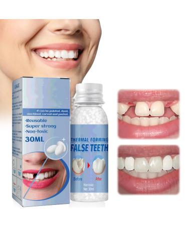 WTTFC Temporary tooth repair pearls for missing teeth tooth filling material heat conductor pearls DIY formable heat pearl temporary tooth fillings tooth repair set (60g)