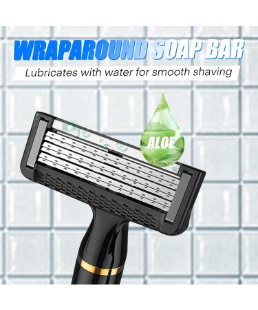 Buy Arqumi Men's Razor Blades - 6-Blade Manual Razor with Precision Trimmer & 2 Replaceable Magnetic Heads - International Shipping Available - Buy Online on GoSupps.com