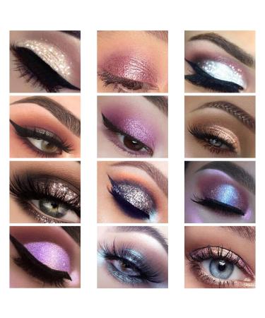 Hotiary Shimmer Glitter Liquid Eyeshadow Set - Metallic Pigments Makeup Kit for Sparkling Eyes - A101 - Buy Online on GoSupps.com
