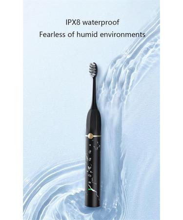 Adult Electric Toothbrush - 5 Heads 40 000 VPM Deep Clean 5 Modes Rechargeable & Long Lasting - Black - Buy Online on GoSupps.com