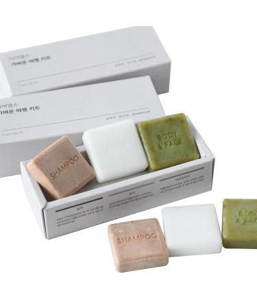 Light Travel Toiletry Kit - Eco-Friendly Plastic-Free Shampoo Conditioner & Body Bars | Perfect for International Shipping - Buy Online on GoSupps.com
