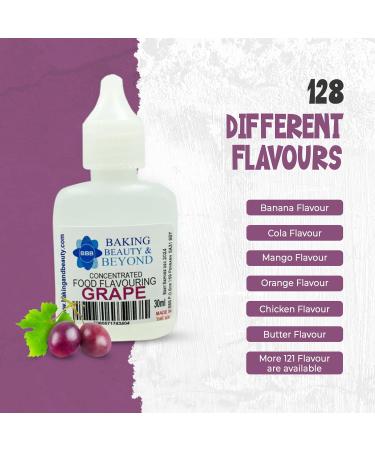 Baking Beauty and Beyond Concentrated Food Flavouring Oil - Dozen of Professional Quality Food Grade Flavouring Oil for Candy Making Baking Cooking Lip Balm and Lip Gloss - Grape (10ml) - Buy Online on GoSupps.com