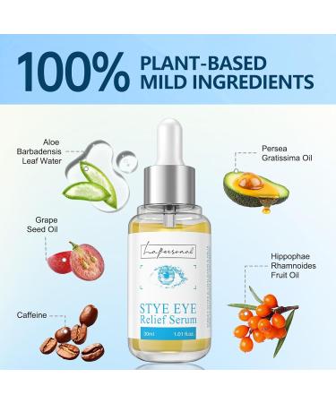 LA. PERSONAL Stye Eye Relief Serum for Eyelid Bumps with Avocado Oil Sea Buckthorn Oil & Caffeine Gentle Formula 1.01 Fl Oz / 30 Ml - Buy Online on GoSupps.com