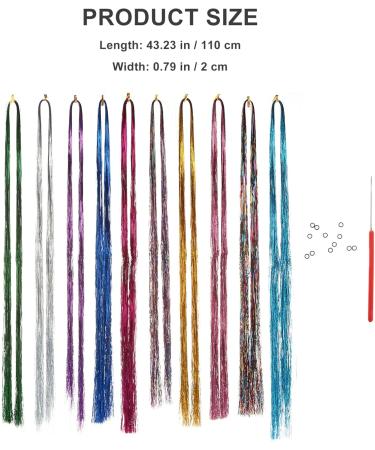 Lurrose 1 Set Seamless hair extension highlight hair extensions braid wigs glitter hair long wavy hair extension Hair Extensions for Women womens wigs High temperature wire Miss clip Metal - Buy Online on GoSupps.com