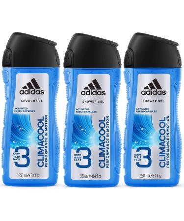 adidas Adidas Climacool 3-pack of shower gels for body and face 250 ml
